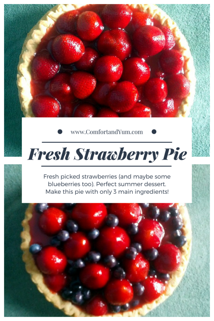 Fresh Strawberry Pie Using 3 Main Ingredients