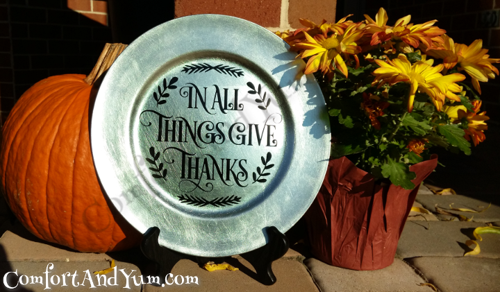 Give Thanks Thanksgiving Plate
