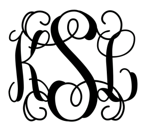 Curly Monogram Style