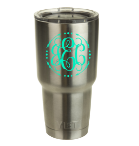 Curly with Border on YETI