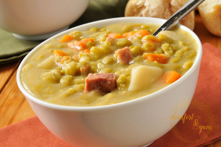 Instant Pot Split Pea Soup with Bacon and Potatoes