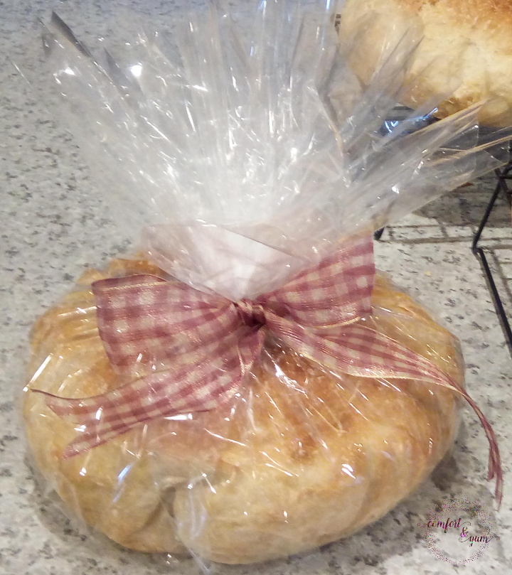 3 Ingredient No Knead Bread Gift Wrapped